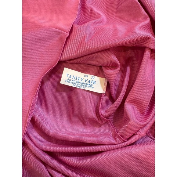 Vanity Fair Vintage Lace Trim Cami Top Women's Size 32 Purple Nylon Y2K Babydoll - Picture 6 of 12